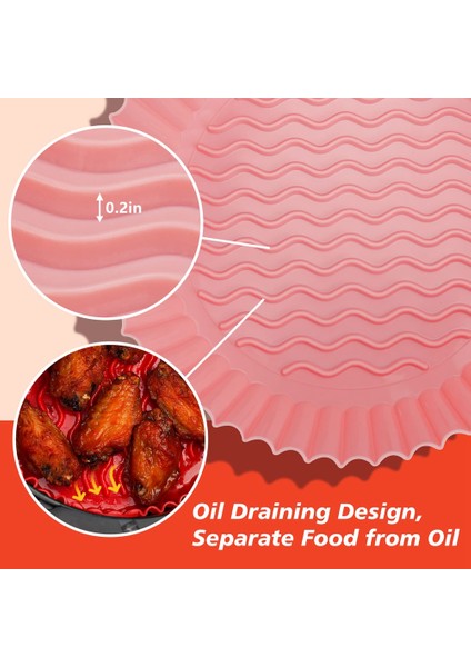 Silikon Hava Fritöz Gömlekleri, Silikon Hava Fritöz Tencere Sepetleri, Yeniden Kullanılabilir Hava Fritöz Aksesuarları Pişirme Parşömen Kağıdı (Yurt Dışından) fırsatları
