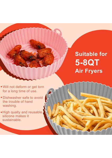 Silikon Hava Fritöz Gömlekleri, Hava Fritöz Pot Sepeti Yapışmaz Fırın Tavası Fırınlar Hava Fritöz Aksesuarları, Pişirme Parşömen Kağıdı (Yurt Dışından) fırsatları