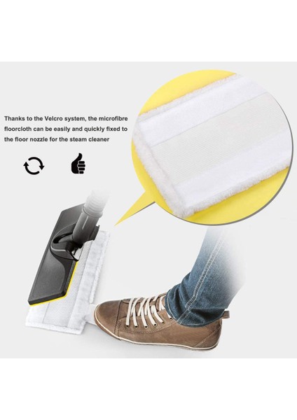 Karcher Easyfix Buharlı Temizleyici Sc2,sc3,sc4,sc5 ile Uyumlu Mikrofiber Bez Seti (Yer Nozulu Için 3+El Nozulu Için 3) (Yurt Dışından) indirimleri