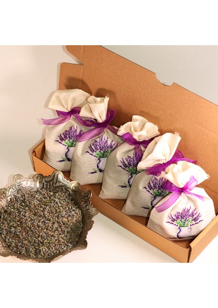 Lavanta Baskılı Bez Kese 5 Adet fiyatları