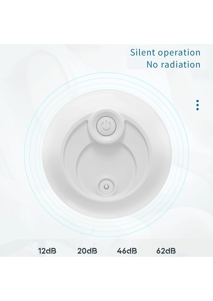Masa Araba Aromaterapi Hava Nemlendirici Makinesi Mini LED Renkli Su Damlası Aroma Lambası Ev Ofis Için, Beyaz (Yurt Dışından)