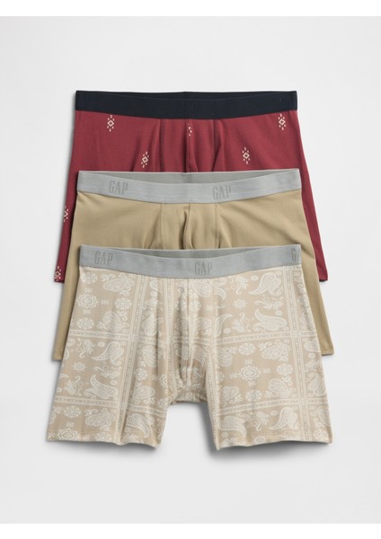 Erkek Çok Renkli 3'lü Brief Boxer Seti