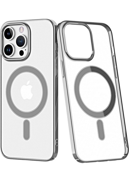 Iphone 14 Pro Max Kılıf Element Magneticsafe Sert Kapak - Gümüş Bstmy