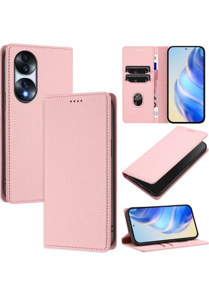 Honor 70 5g Için Kılıf Manyetik Kapatma Ince Rfıd Engelleme Deri Cüzdan Telefon Kılıfı Kart Yuvaları ile (Yurt Dışından)