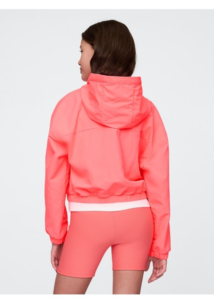 Kız Çocuk Kırmızı Kapüşonlu Rüzgarlık fırsatları