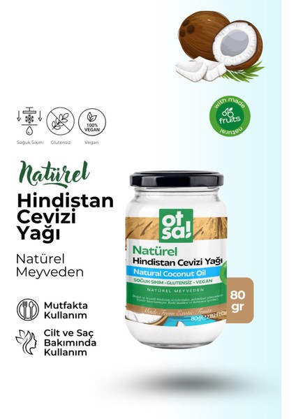 Hindistan Cevizi Yağı 80 G