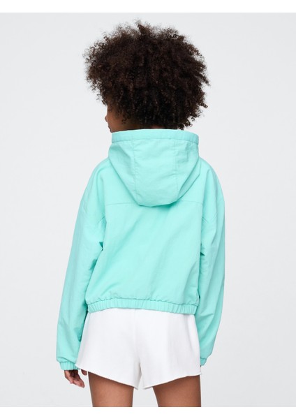 Kız Çocuk Mavi Kapüşonlu Rüzgarlık fırsatları