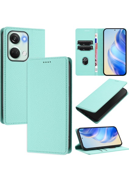 Oneplus Nord 3 Için Kılıf Manyetik Kapatma Ince Rfıd Engelleme Deri Cüzdan Telefon Kılıfı Kart Yuvaları ile (Yurt Dışından)