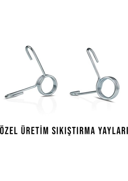 Spor 2 Adet 40 cm Krom Dambıl Barı+ 4 Adet Çelik Sıkıştırma Yayı