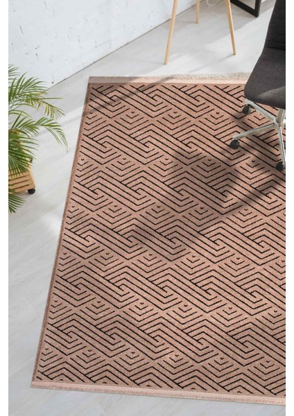 SERELIA-002 Şönil Kilim Dokuma, Jakarlı ve Kaymaz Taban Antialerjik, Makinede Yıkanabilir Leke Tutmaz Halı
