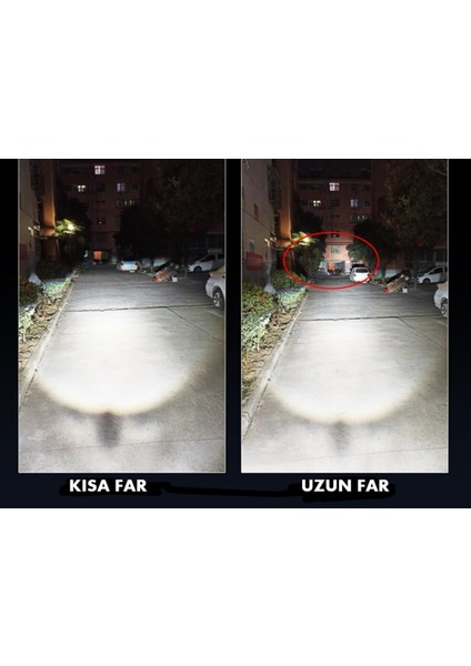 Motosiklet H4 Xenon LED 12 Volt 4000LM 6000K Beyaz Işık 1 Adet