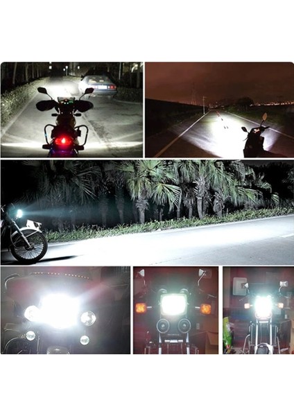 Motosiklet H4 Xenon LED 12 Volt 4000LM 6000K Beyaz Işık 1 Adet