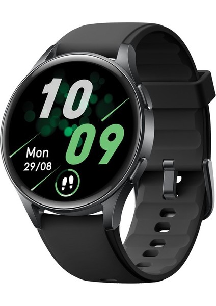 Tempus Pro 36MM Amoled Ekranlı Yuvarlak Alüminyum Kasa Akıllı Saat Siyah