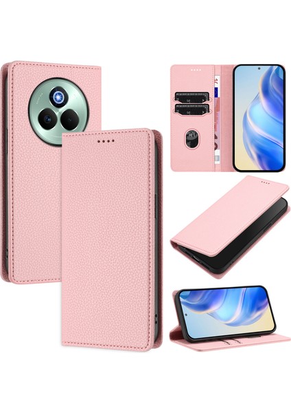 Realme P3 Pro 5g Için Kılıf Manyetik Kapatma Ince Rfıd Engelleme Deri Cüzdan Telefon Kılıfı Kart Yuvaları ile (Yurt Dışından)