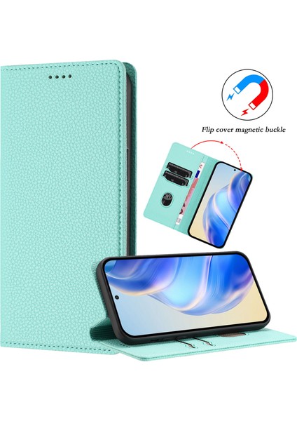 Realme P3 Pro 5g Için Kılıf Manyetik Kapatma Ince Rfıd Engelleme Deri Cüzdan Telefon Kılıfı Kart Yuvaları ile (Yurt Dışından)