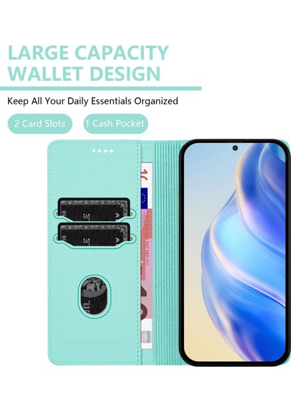 Realme P3 Pro 5g Için Kılıf Manyetik Kapatma Ince Rfıd Engelleme Deri Cüzdan Telefon Kılıfı Kart Yuvaları ile (Yurt Dışından)