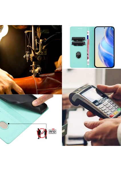 Realme P3 Pro 5g Için Kılıf Manyetik Kapatma Ince Rfıd Engelleme Deri Cüzdan Telefon Kılıfı Kart Yuvaları ile (Yurt Dışından)