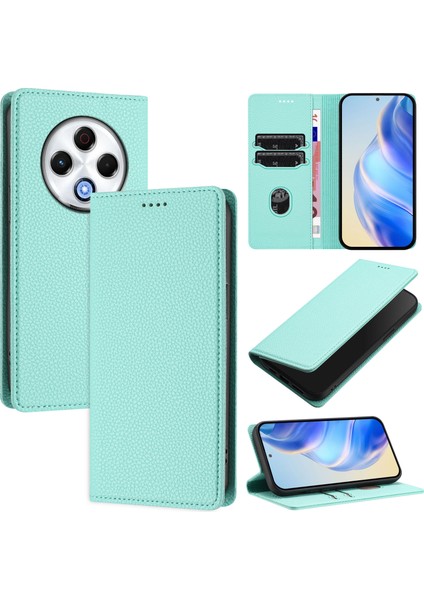 Tecno Spark 30 4g Için Kılıf Manyetik Kapatma Ince Rfıd Engelleme Deri Cüzdan Telefon Kılıfı Kart Yuvaları ile (Yurt Dışından)