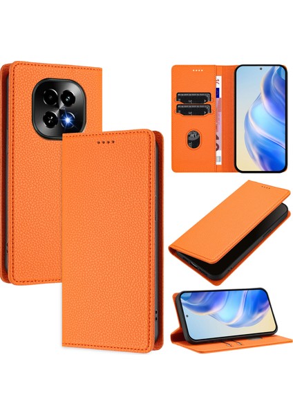 Realme C63 5g Için Kılıf Manyetik Kapatma Ince Rfıd Engelleme Deri Cüzdan Telefon Kılıfı Kart Yuvaları ile (Yurt Dışından)