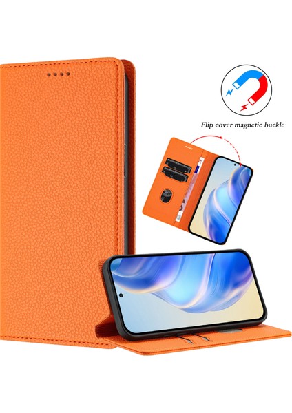 Realme C63 5g Için Kılıf Manyetik Kapatma Ince Rfıd Engelleme Deri Cüzdan Telefon Kılıfı Kart Yuvaları ile (Yurt Dışından)