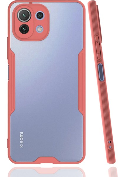 Xiaomi Mi 11 Lite Kılıf Platin Silikon - Pembe Bstmy