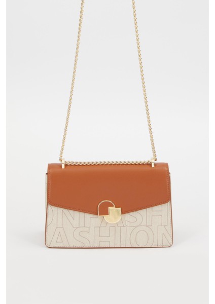 Krem Gold Toka Detaylı Omuz Çantası