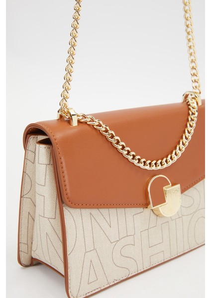 Krem Gold Toka Detaylı Omuz Çantası modelleri