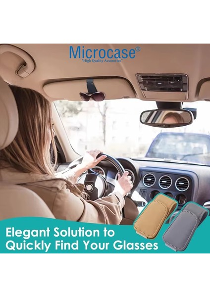 Universal Suni Deri Oto Güneş Gözlük Tutucu Askılık Mıknatıslı - AL5240 indirimleri