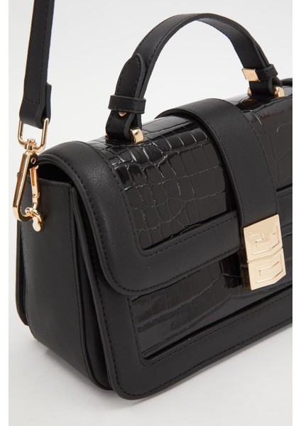 KROKO SİYAH Kroko Deri El Çantası modelleri