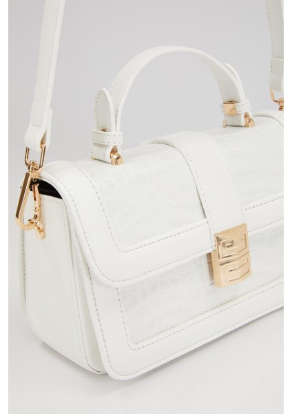 KROKO BEYAZ Kroko Deri El Çantası modelleri