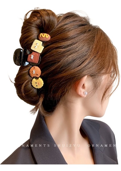 Köpekbalığı Klipsi Başın Arkası Için Saç Klipsi (Yurt Dışından)