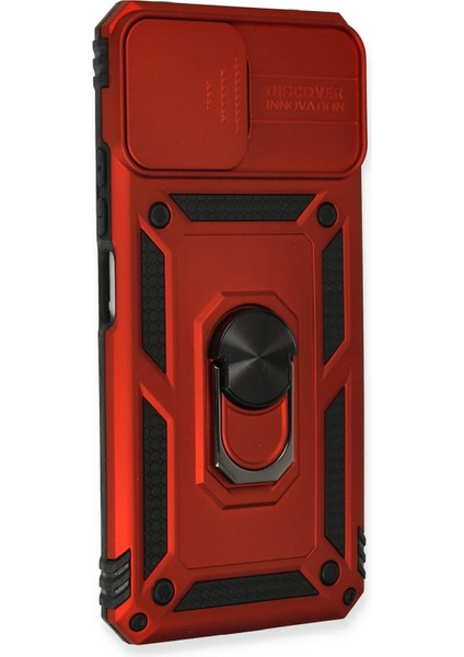 Xiaomi Mi 11 Lite Kılıf Pars Lens Yüzüklü Silikon - Kırmızı Bstmy