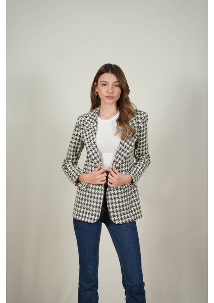 Büyük Kazayağı Ceket Siyah