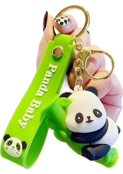 3D Yumuşak Plastik Çizgi Film Sevimli Panda Anahtarlık (Yurt Dışından)