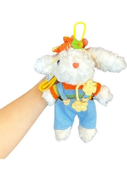 Peluş Sarkık Kulaklı Tavşan Mavi Kolye Çizgi Film Prenses Elbisesi Sarkık Kulaklı Tavşan Bebek Okul Çantası Kolye (Yurt Dışından)