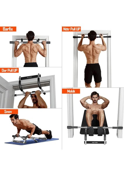 Kapı Barfiksi Çok Fonksiyonlu Mekik Şınav Barfix Aleti Demiri Çubuğu Chin Up Pull Up Demiri