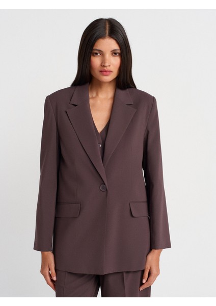 60759 Blazer Ceket-Kahve