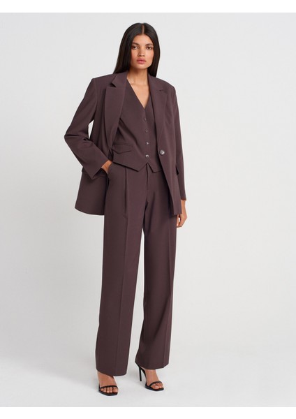 60759 Blazer Ceket-Kahve