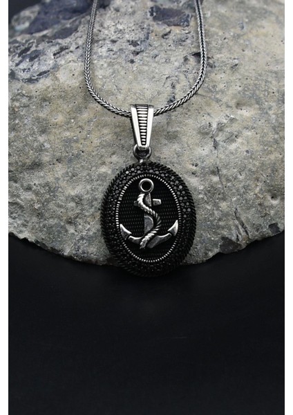 Çapa Modelı Mikro Taş Süslemeli 925 Ayar Gümüş Kolye Zincir 901793 fiyatları