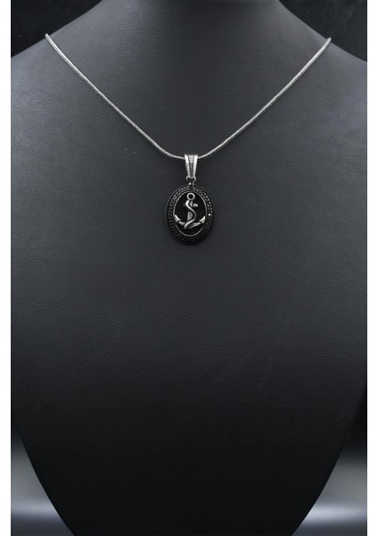 Çapa Modelı Mikro Taş Süslemeli 925 Ayar Gümüş Kolye Zincir 901793 fırsatları