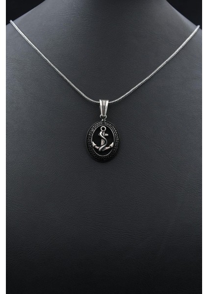 Çapa Modelı Mikro Taş Süslemeli 925 Ayar Gümüş Kolye Zincir 901793 indirimleri