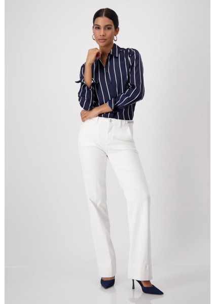 Lacivert Çizgili Viskon Gömlek fiyatları
