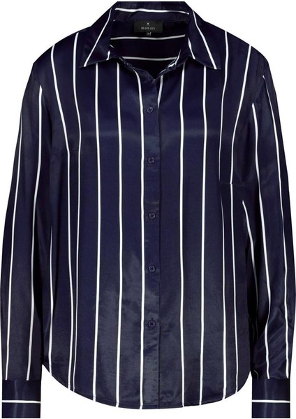 Lacivert Çizgili Viskon Gömlek modelleri