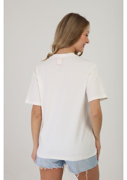 One Two Three Kadın T-Shirt %95 Koton %5 Elestan indirimleri