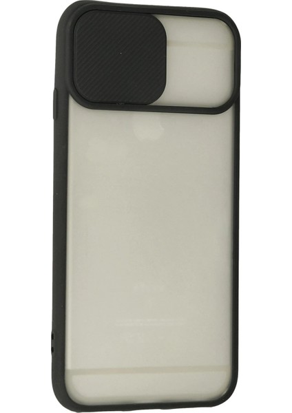 Iphone 6 Plus Kılıf Palm Buzlu Kamera Sürgülü Silikon - Siyah Bstmy