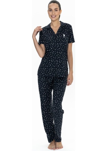 20051 Kadın Önden Düğmeli Pijama Takımı