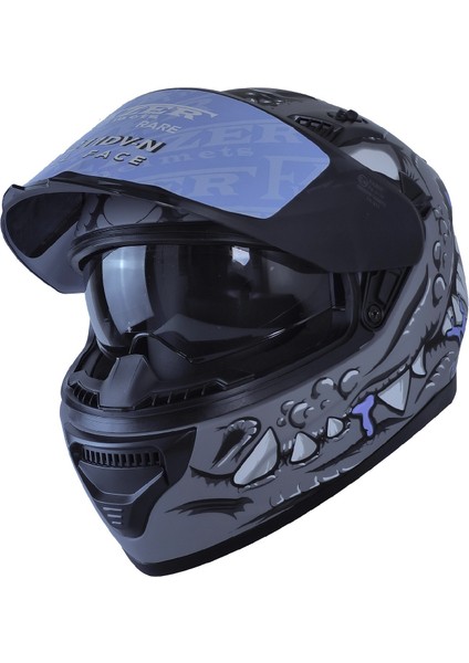 Motosiklet Kask Ece 22.R06 Double Vizörlü Full Face Motor Kaskı Alligator fiyatları