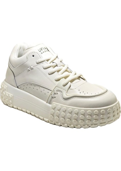 Lufıan Burton 112230206 Beyaz Erkek Deri Günlük Sneakers
