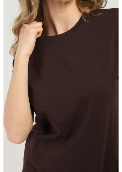 One Two Three Kadın T-Shirt %95 Koton %5 Elestan modelleri