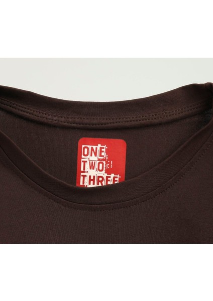 One Two Three Kadın T-Shirt %95 Koton %5 Elestan fırsatları